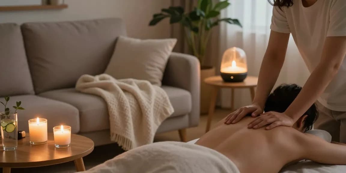 Enjoy a soothing 서울출장안마 massage in a cozy home setting with tranquil ambiance.
