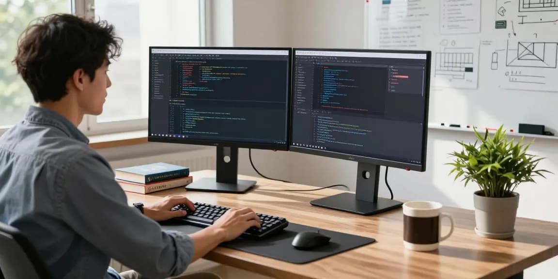 OpenClaw skills explored in modern tech workspace with developer coding at dual monitors.