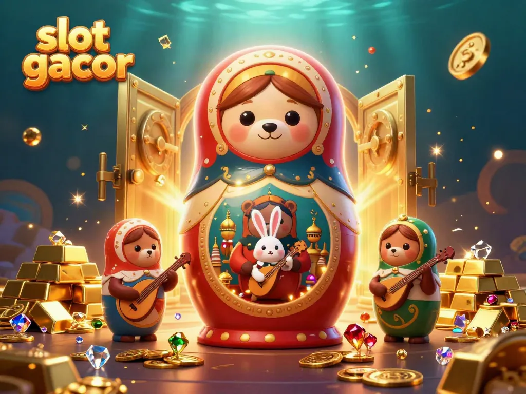 Experience thrilling slot gacor action in this vibrant 3D casino illustration.