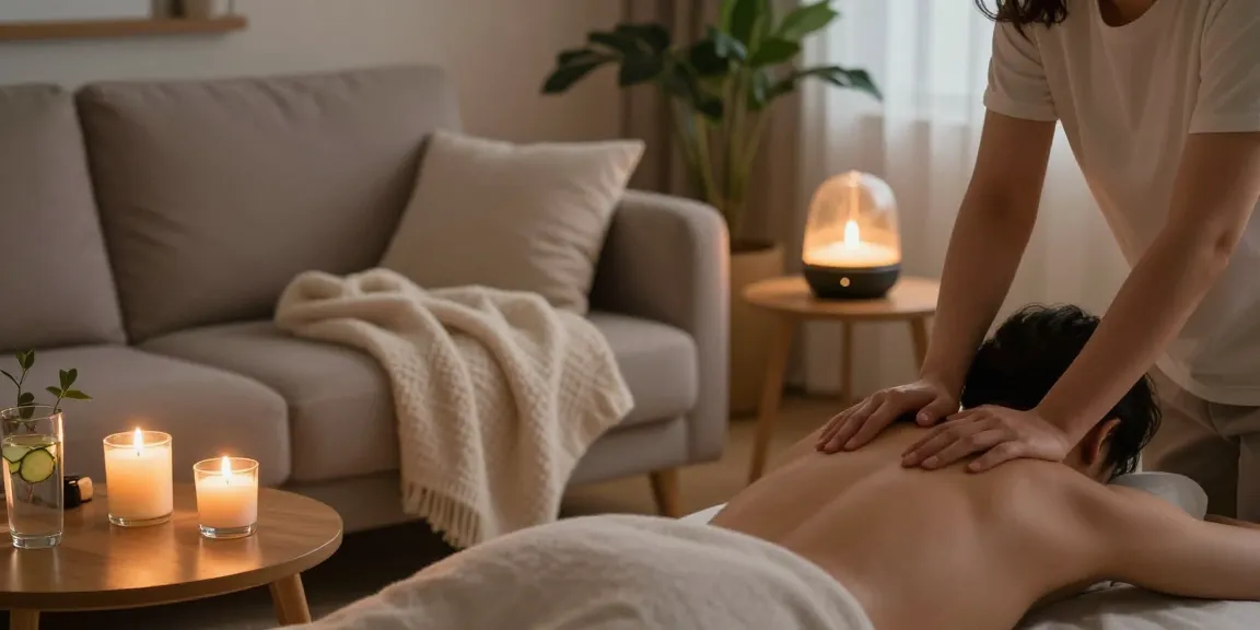 Enjoy a soothing 서울출장안마 massage in a cozy home setting with tranquil ambiance.