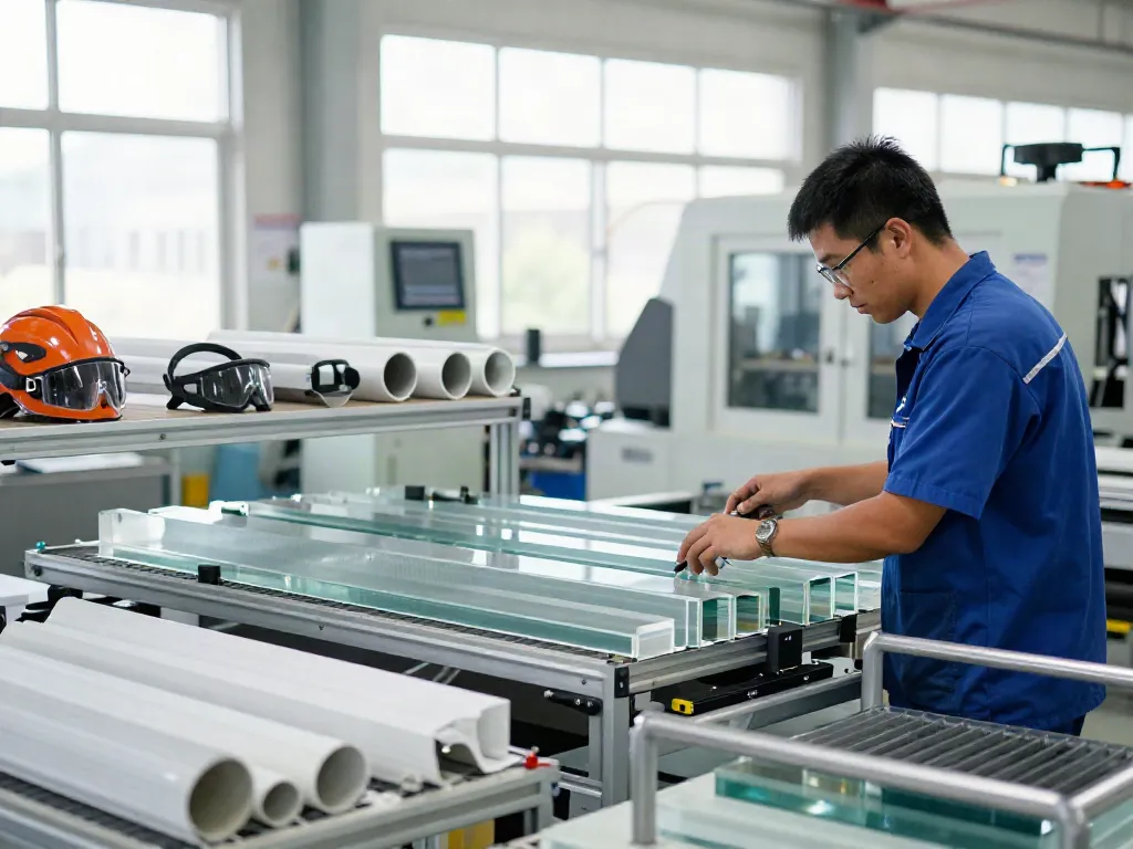 GRP Manufacturer showcasing expert technician in a modern industrial facility