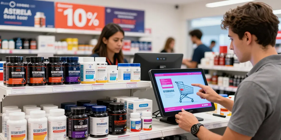 Astera Shop showcasing a variety of Astera Labs Steroids products with a special discount, creating an inviting shopping experience.