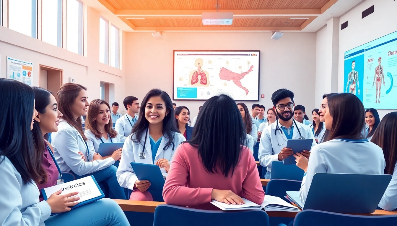 Engaged students at a college medical club discussion in an inviting university setting.