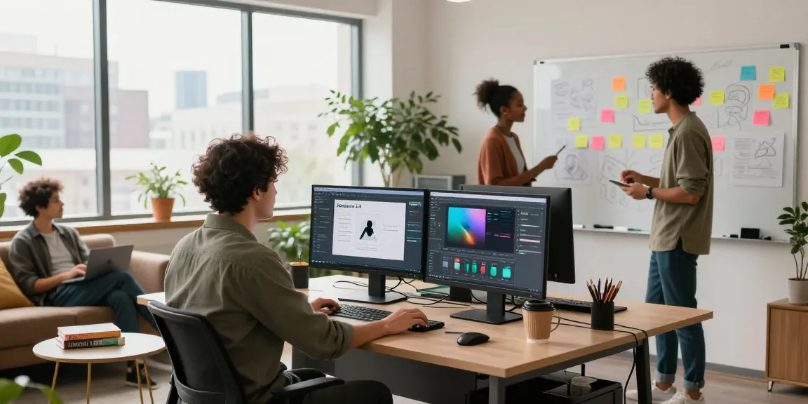 AI Seedance 2.0 video creators collaborate in a modern studio, showcasing dynamic projects and inspiration.