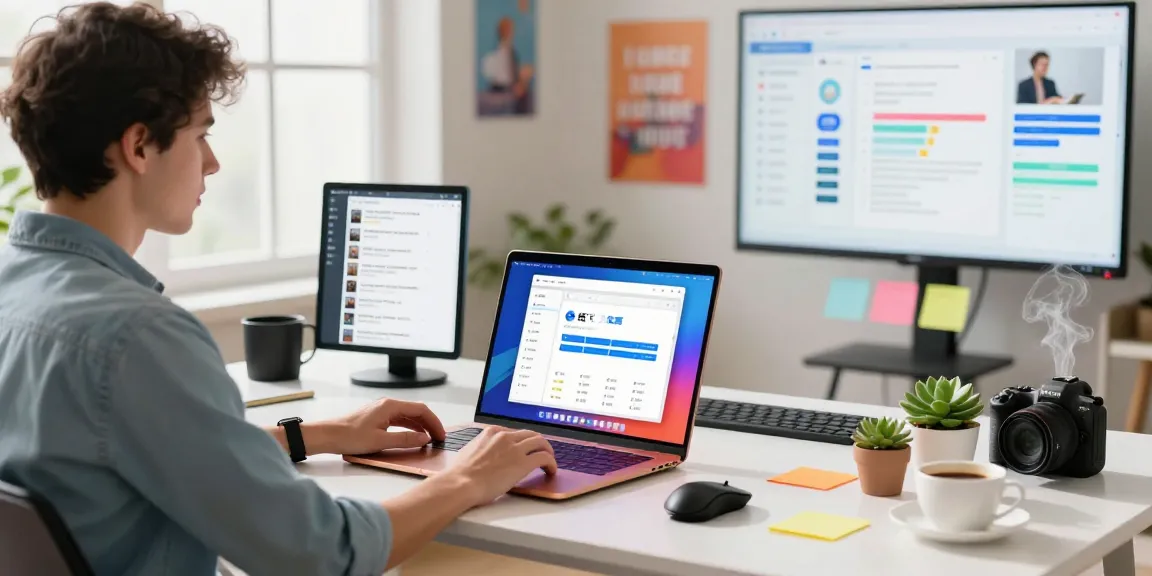 Engaging workspace with 纸飞机中文版 app interface on laptop, showcasing modern tech communication.