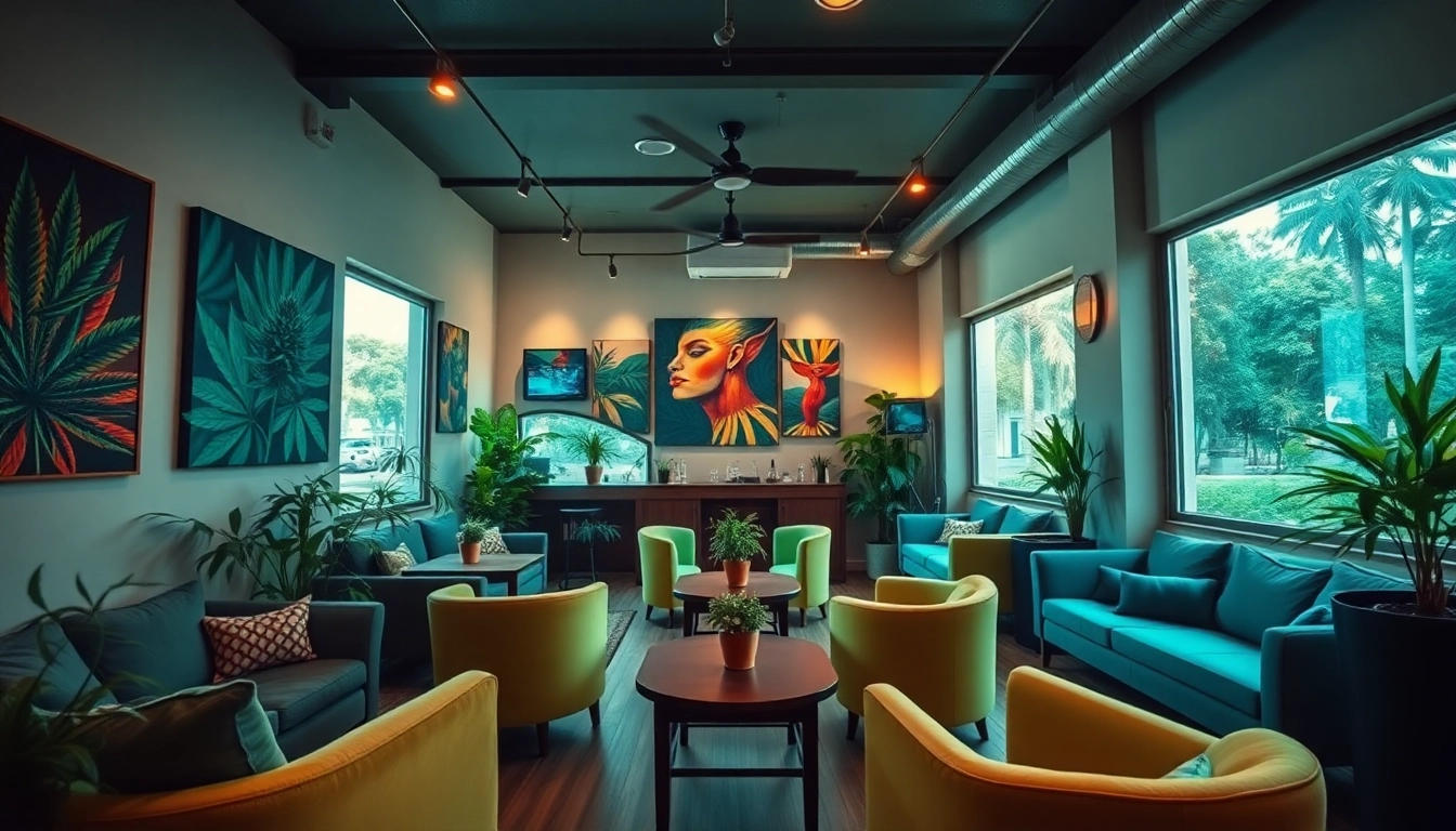 Cannabis Social Club Lloret de Mar offers a cozy atmosphere with inviting seating and natural decor.