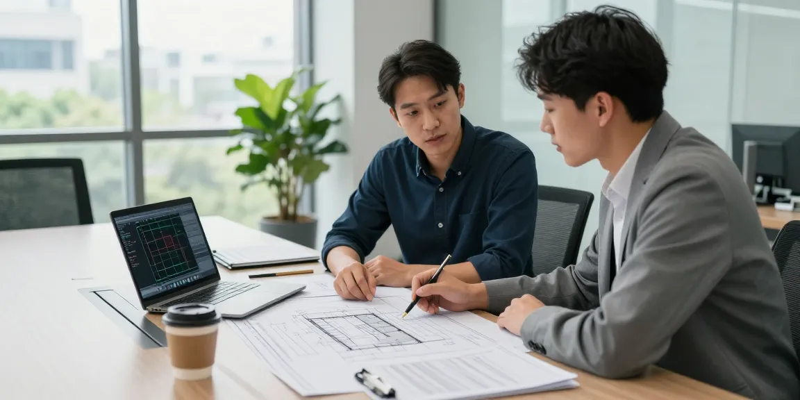 Engineer consulting as an engineering expert witness in Missouri, evaluating project documents with a contractor.