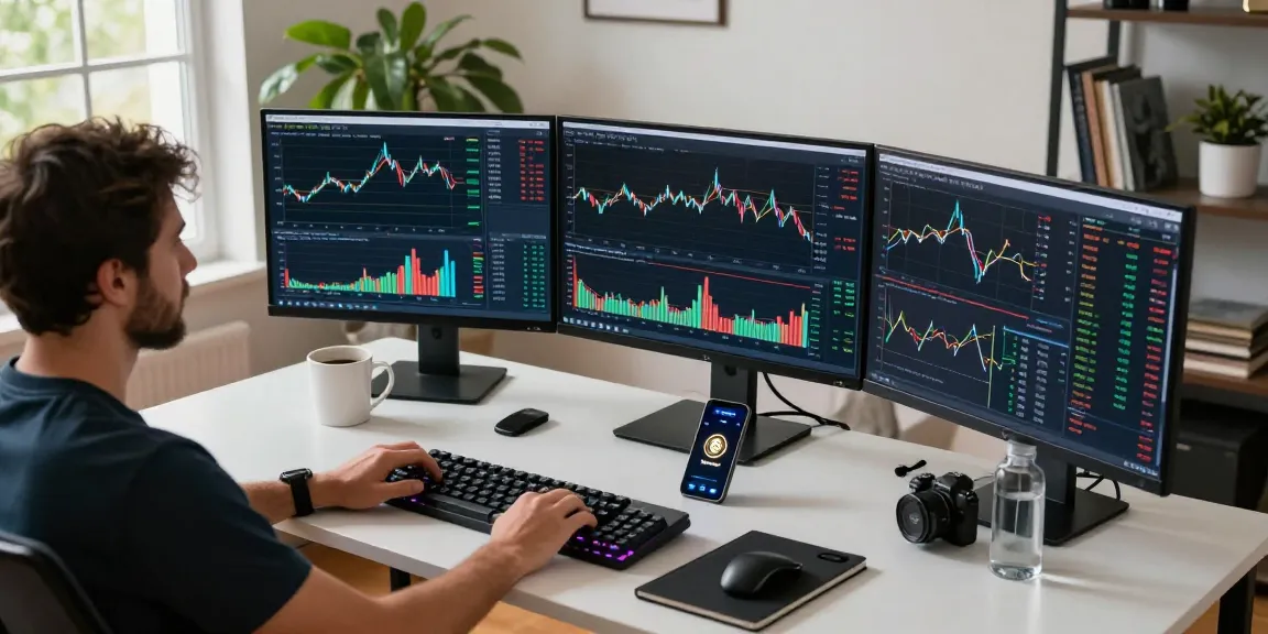 SPY stock analysis in professional trading workspace with cryptocurrency dashboards and secure digital wallet insights