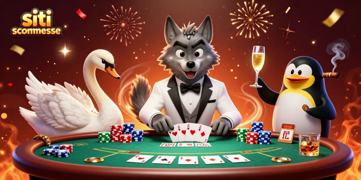 Scommetti con stile: gatti scommesse al tavolo da poker circondati da carte e fiche.
