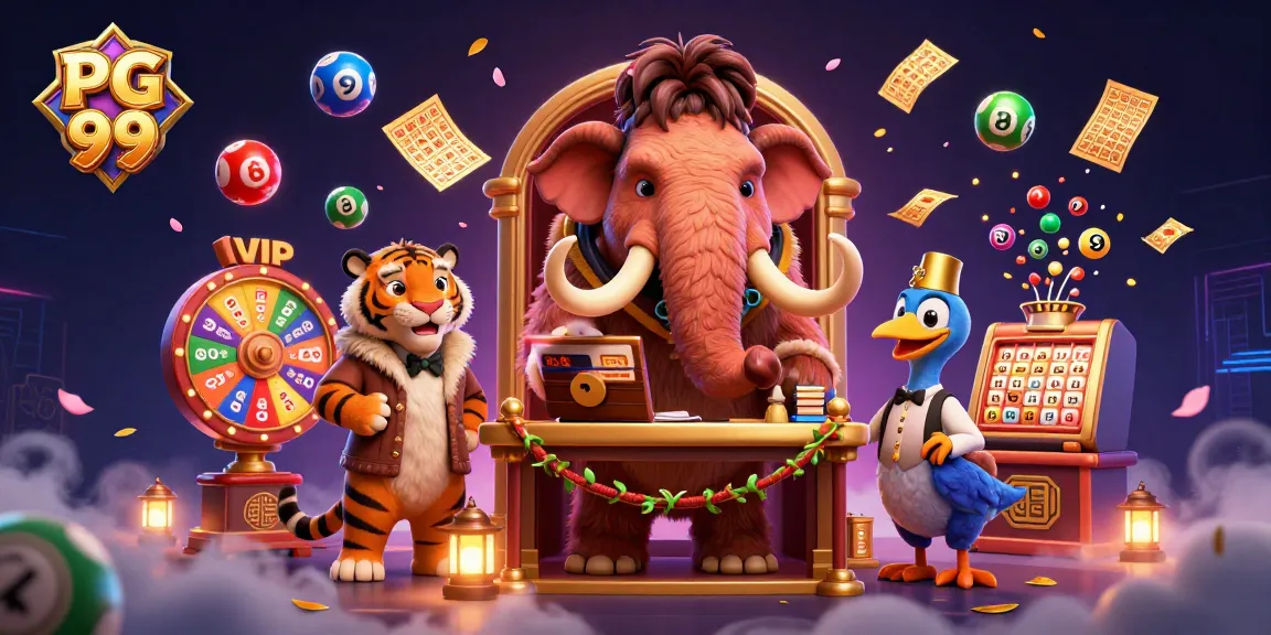 Experience the excitement of PG 99 with a vibrant casino scene featuring unique characters and dynamic elements.