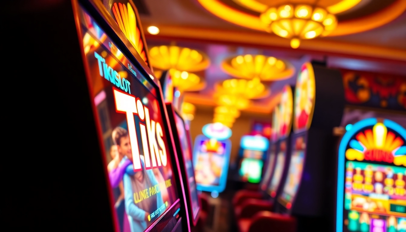 Masuk ke tikislot login sambil menikmati permainan mesin slot yang vibrant di kasino.
