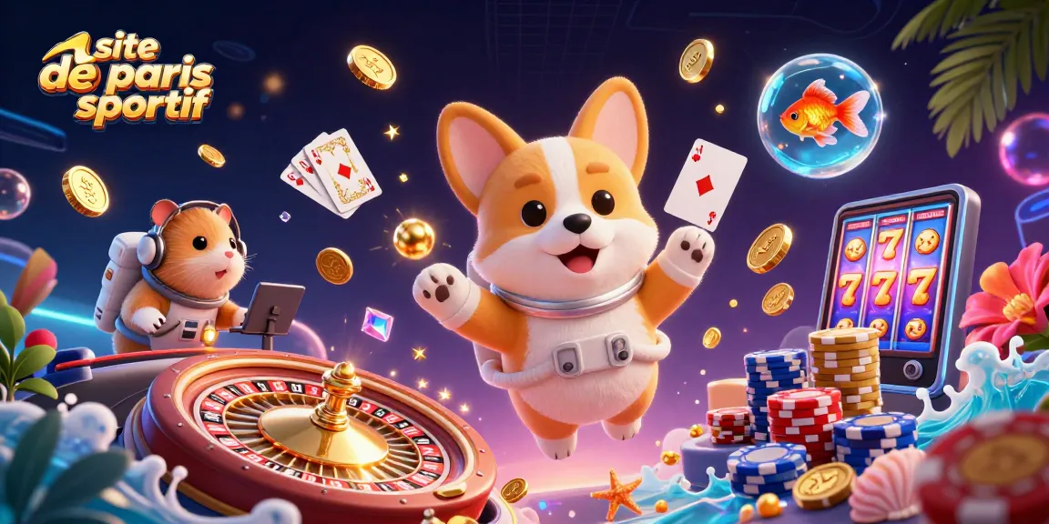 Plongez dans l'univers du site de paris sportif avec cet astronaute corgi et ses amis!
