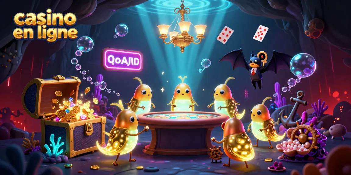 Profitez du casino en ligne avec un décor captivant de vers luisants et un croupier chauve-souris.