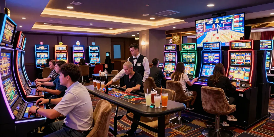 Engaging gambling scene showcasing players at situs raja328 enjoying slots and live casino games.