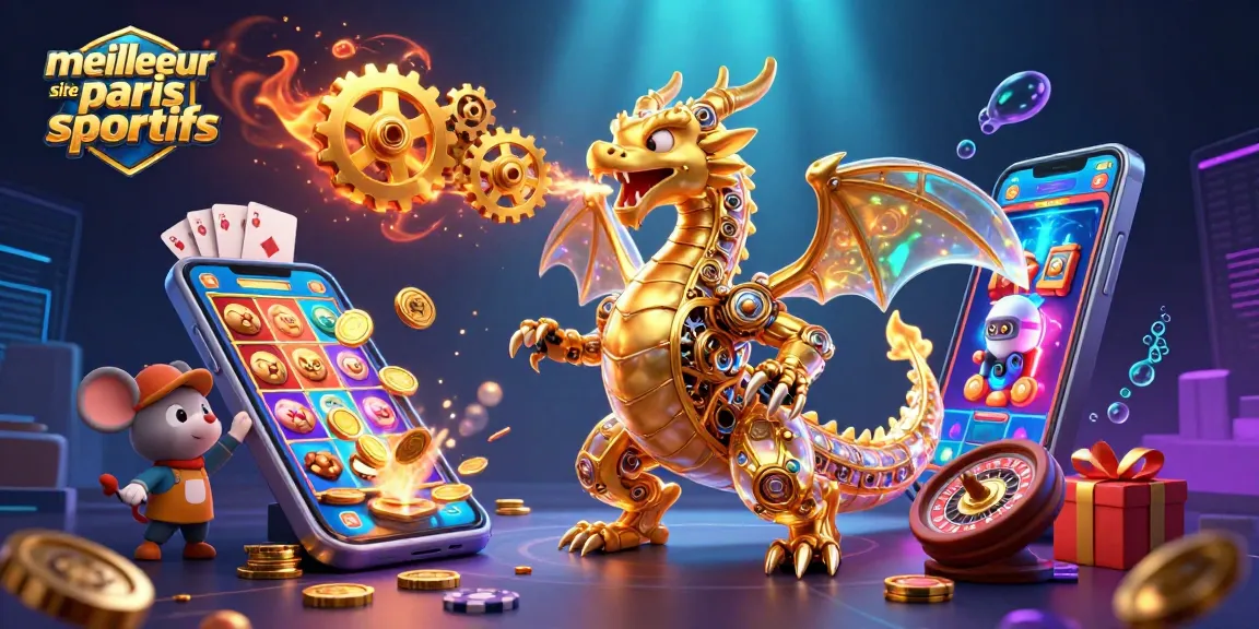 Véritable expérience du meilleur site de paris sportifs avec un dragon en or et des éléments de jeu fascinants.