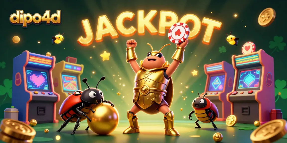 Engage with dipo4d in a vibrant game world where luck meets strategy in this dynamic illustration.