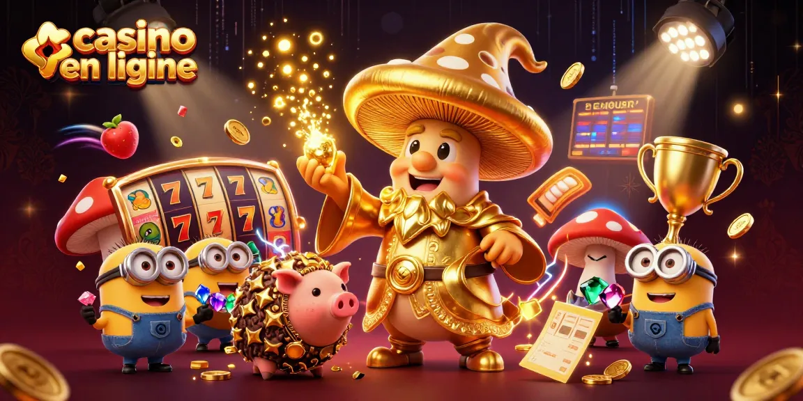 Plongez dans l'univers du casino en ligne avec un mage champignon transformant tout en or.