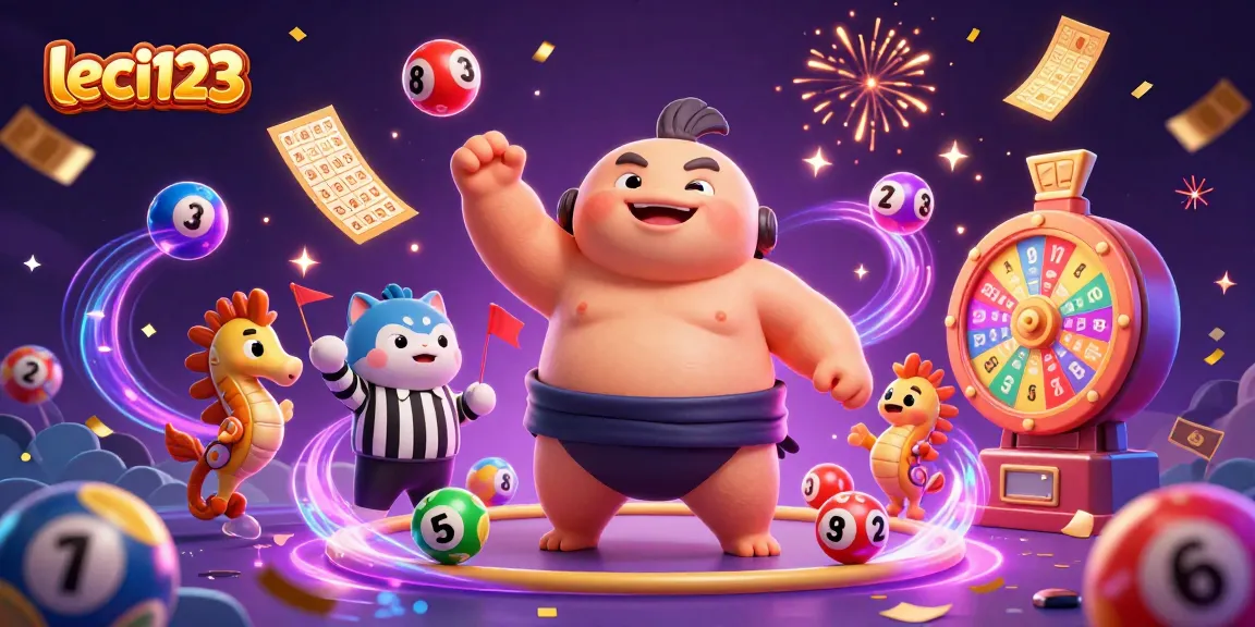Experience vibrant gaming joy with leci123's lively 3D illustration showcasing an underwater lottery celebration.