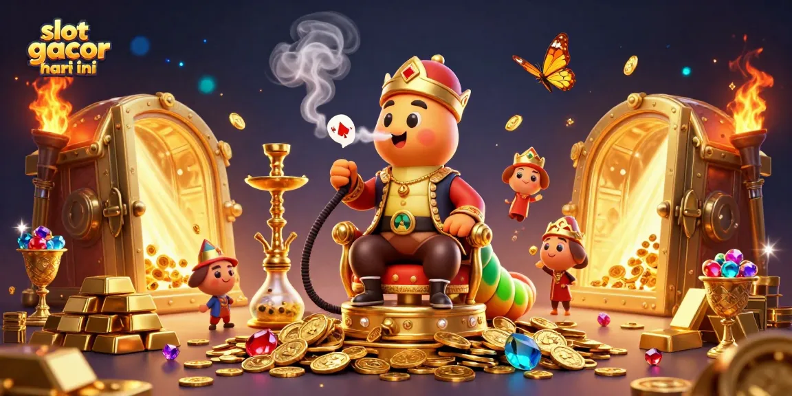 Spin to win with slot gacor hari ini showcasing vibrant treasures and exciting gameplay elements.
