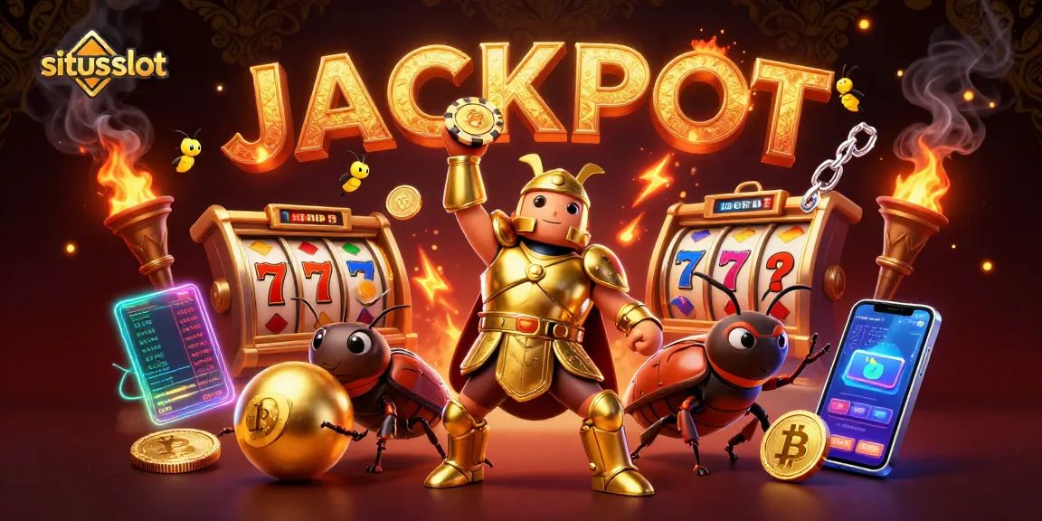 Bermain di situs slot dengan karakter hero dan jackpot yang dikelilingi simbol keberuntungan