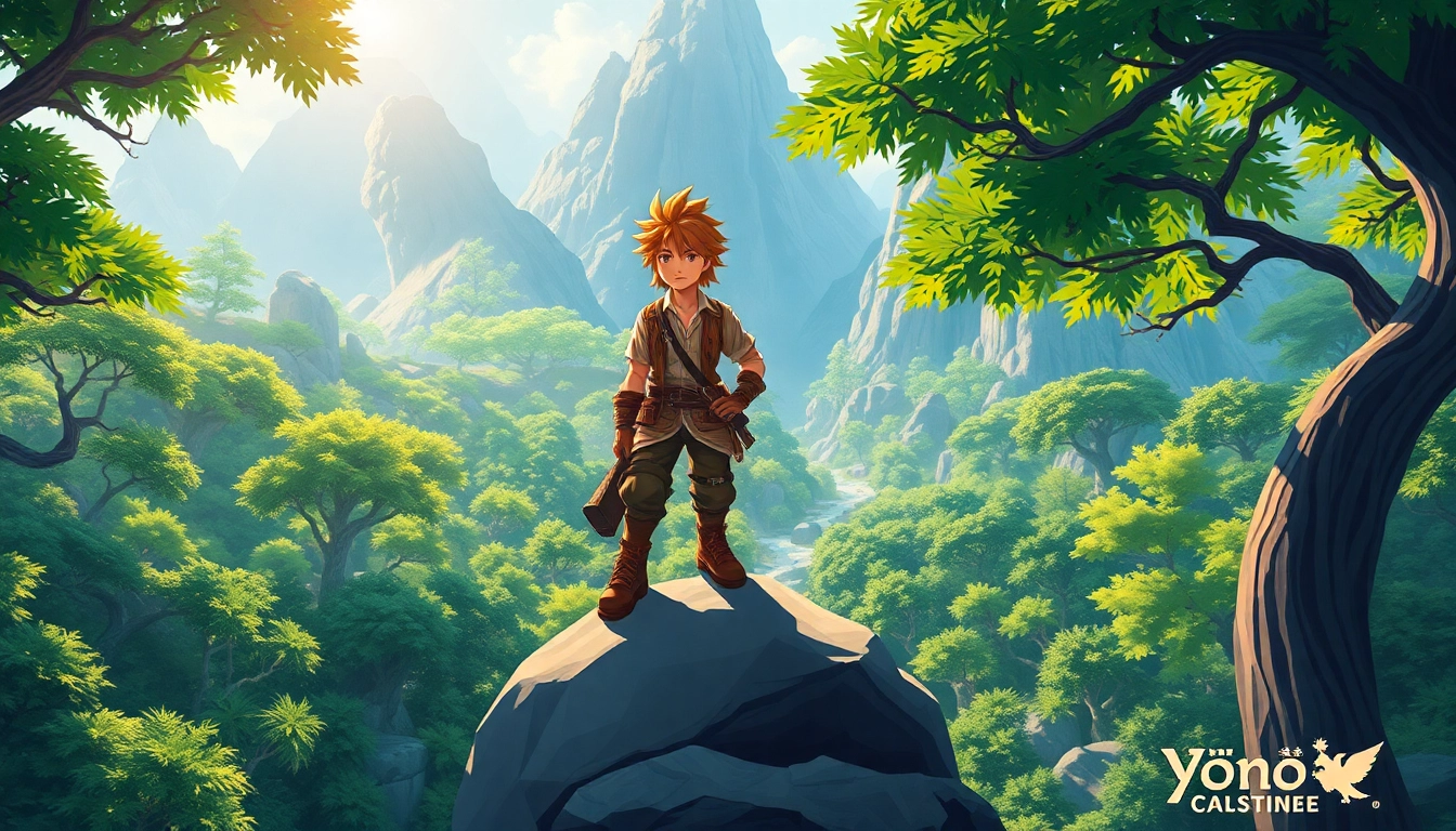 Experience the vibrant world of yono game with a charismatic character exploring a digital landscape.