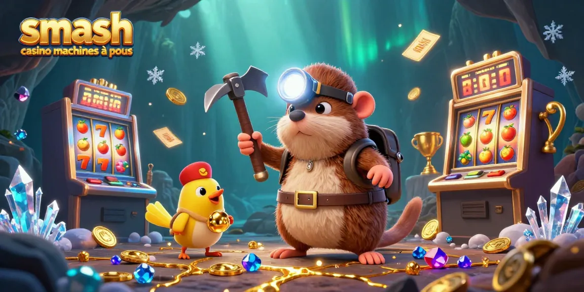Découvrez l'univers des machines à sous Smash Casino avec des symboles colorés et des jackpots brillants.