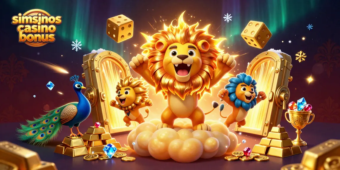 Profitez du bonus simsinos casino dans un décor captivant avec des éléments de jeu scintillants.
