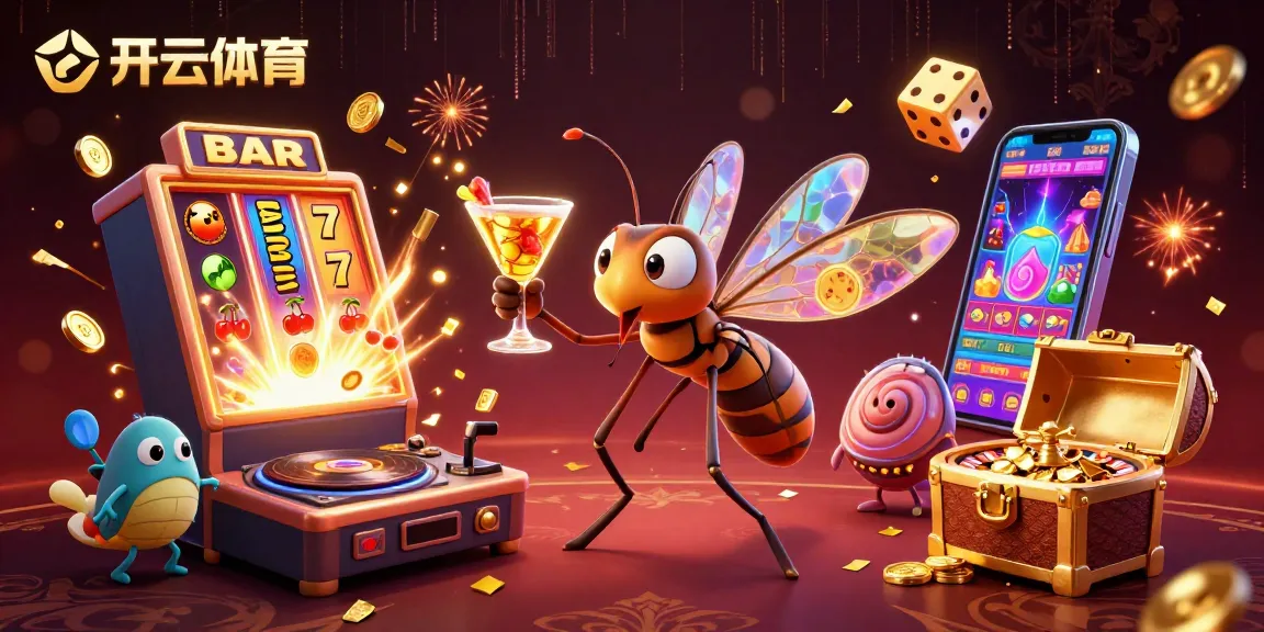 Experience excitement with 开云体育 as a vibrant casino scene comes alive with colorful characters and dazzling game elements.