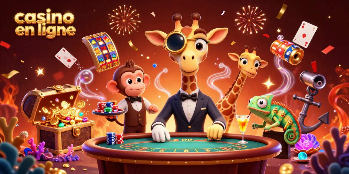Gagnez avec les machines à sous dans un casino en ligne animé et coloré.