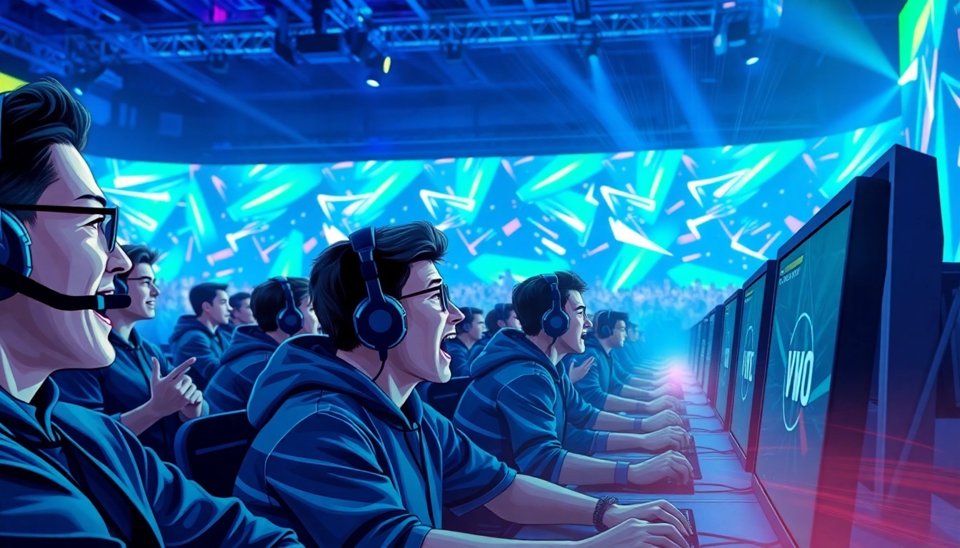 Engaged players competing in the yono game at an esports arena event.
