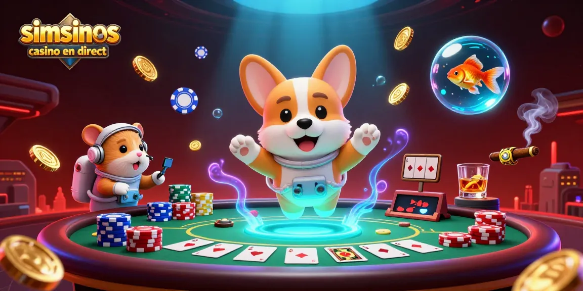 Jouez au simsinos casino en direct avec croupiers en streaming dans une scène envoûtante.