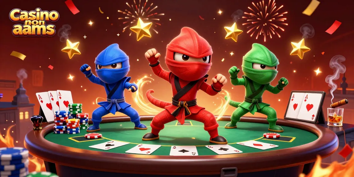 I ninja camaleonti in azione nei casinò non AAMS, circondati da poker e divertimenti, offrono azioni vincenti.