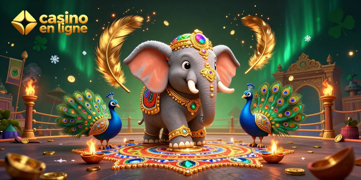 Jouez à une expérience de casino en ligne avec un éléphant Diwali et des éléments dynamiques