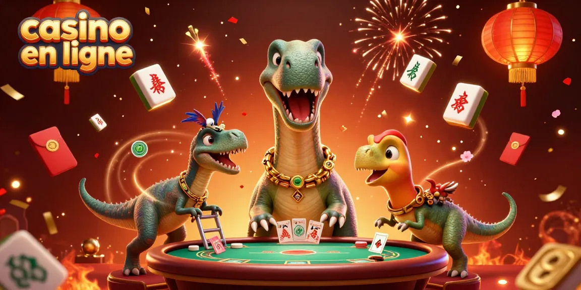Jouez dans un casino en ligne haut en couleurs avec un brontosaurus et un raptor dealers.