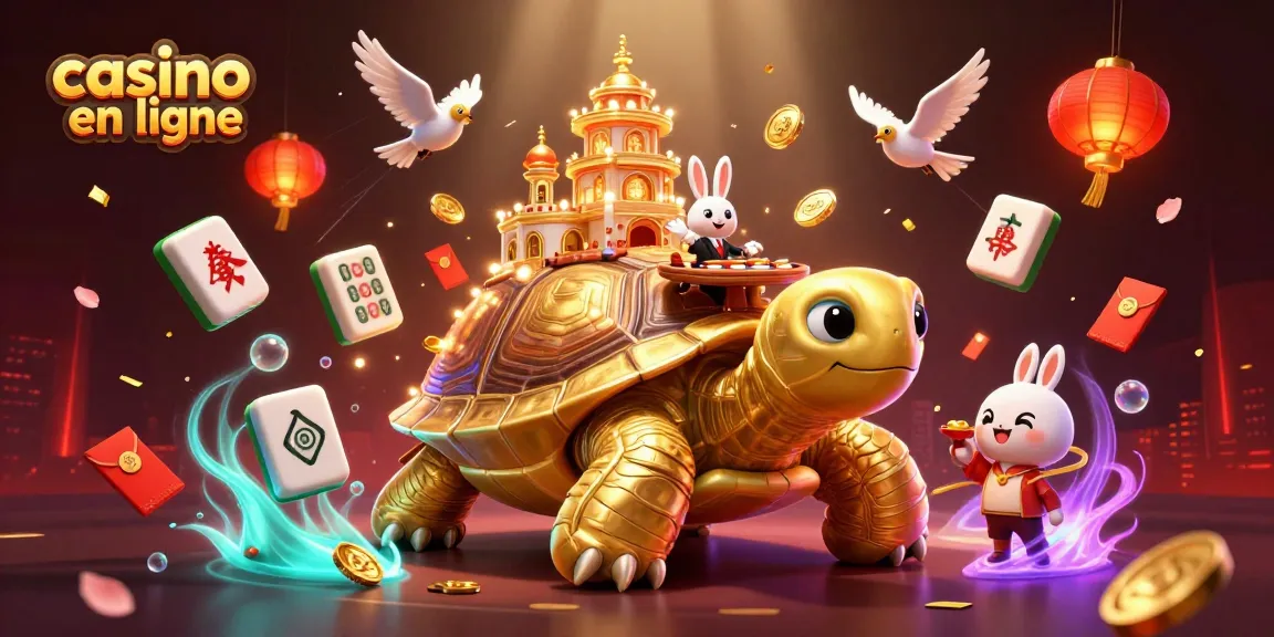 Découvrez le casino en ligne avec un monde vibrant de jeux et de chance, tout en entourant des personnages animés.