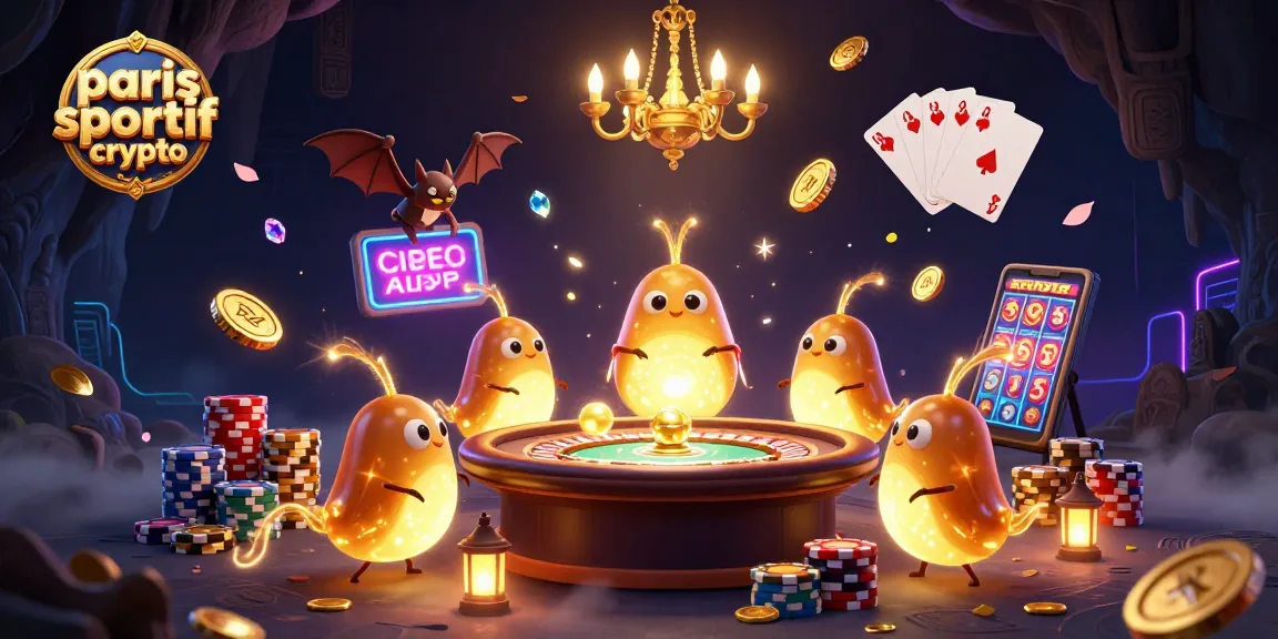 Profitez des paris sportif crypto dans un casino vibrant avec des vers luisants illuminant la scène.