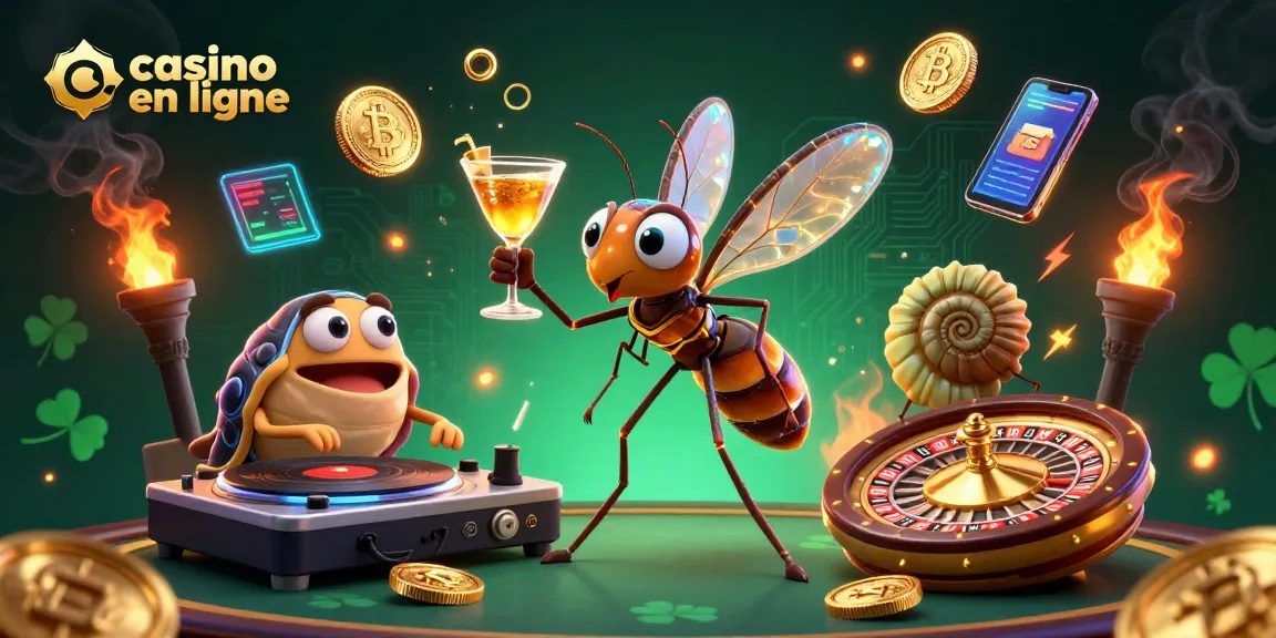 Jouez au casino en ligne avec un décor vibrant et des éléments interactifs captivants.